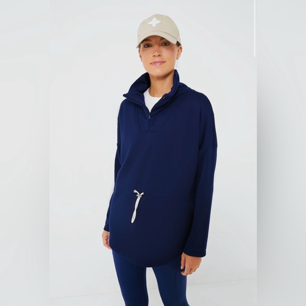 Tuckernuck Cinched Natalie Quarter Zip NAVY